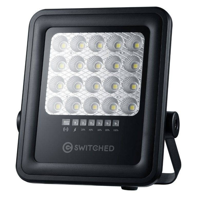 Switched Urban Pro Series 50W Floodlight with Solar Panel and Remote