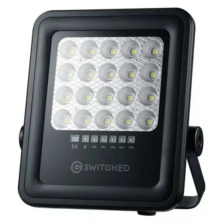 Switched Urban Pro Series 50W Floodlight with Solar Panel and Remote