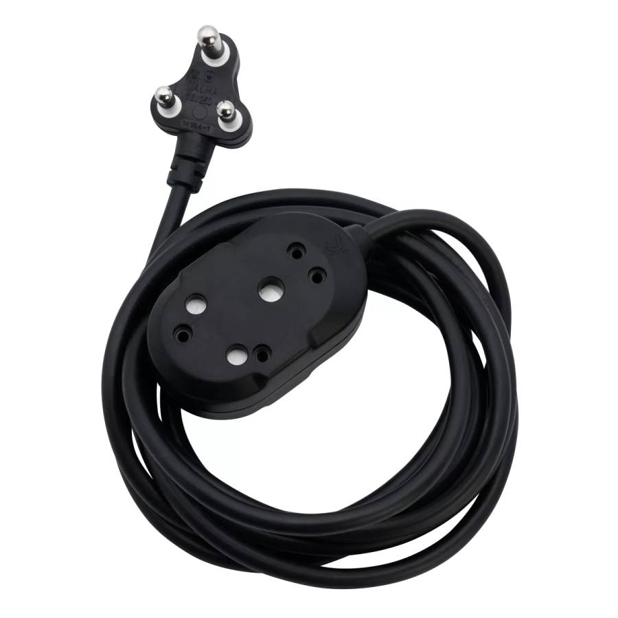 Switched Basics 10m Heavy Duty BTB Extension Cable 2 x 16A Socket - Black