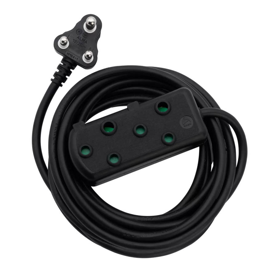 Switched Basics 20m Heavy Duty SBS Extention Cable 2 x 16A Socket - Black