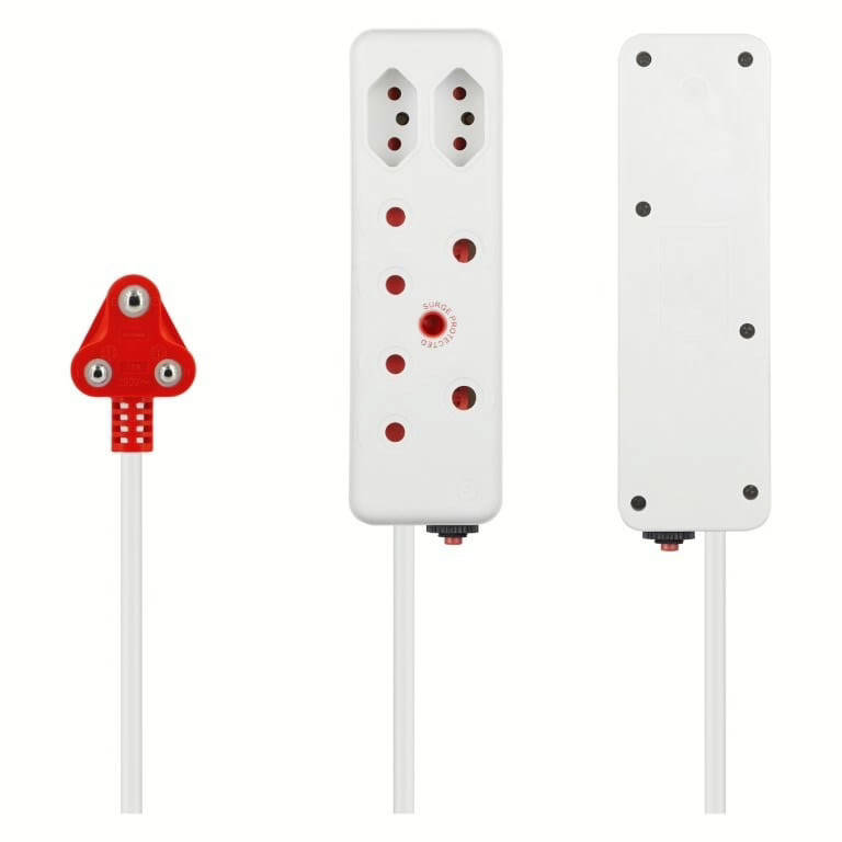 Switched 4-way Medium Surge Protection Multiplug with 5m Cord