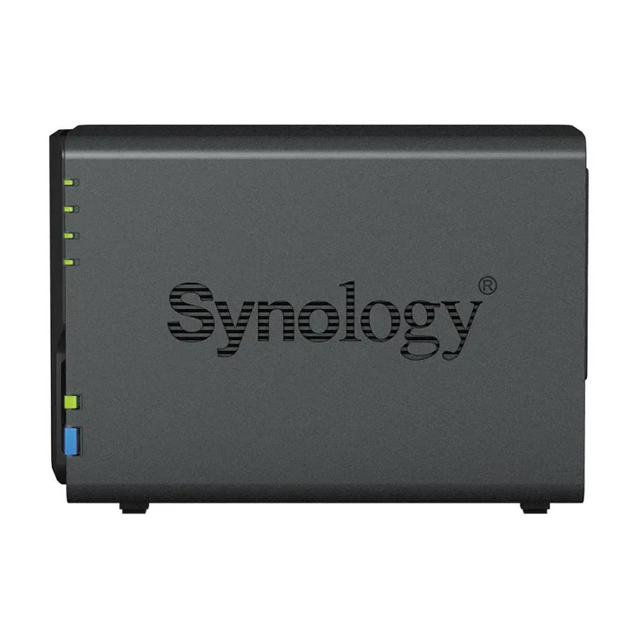 DiskStation 2 Bay NAS; 4-core 1.7 GHz; 2 GB DDR4 non-ECC