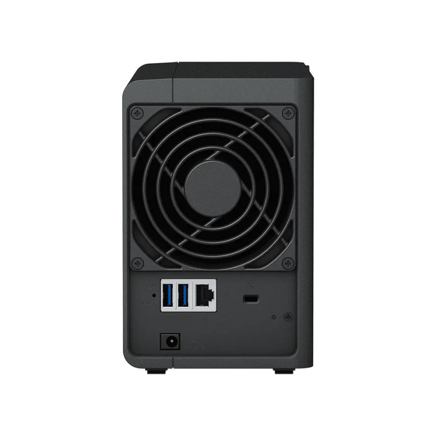 DiskStation 2 Bay NAS; 4-core 1.7 GHz; 2 GB DDR4 non-ECC