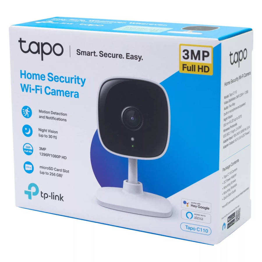 TP-Link Tapo C110 3MP Home Security Wi-Fi Camera
