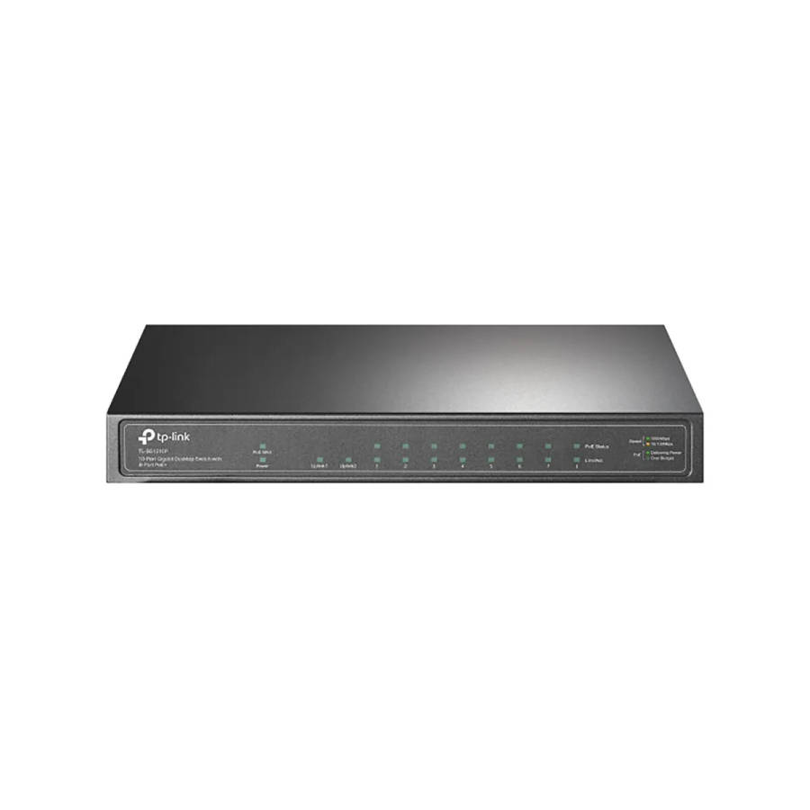 TP-Link TL-SG1210P 10-port Gigabit Desktop Switch with 8-port PoE+