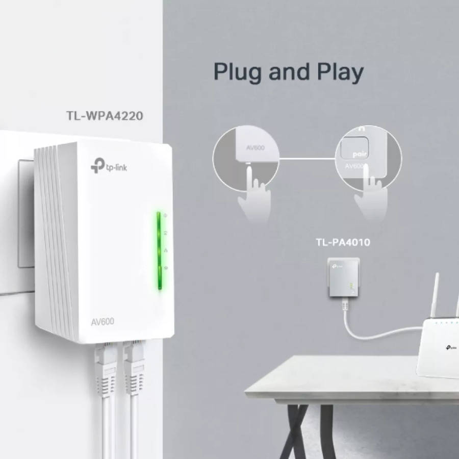 TP-Link TL-WPA4221 KIT AV600 Powerline Wi-Fi  KIT