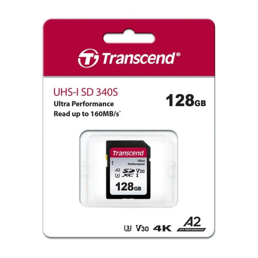 Transcend 340S 128GB UHS-I A2 SDXC Memory Card