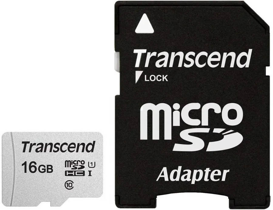 Transcend MicroSD Card SDHC 300S 16GB with Adapter