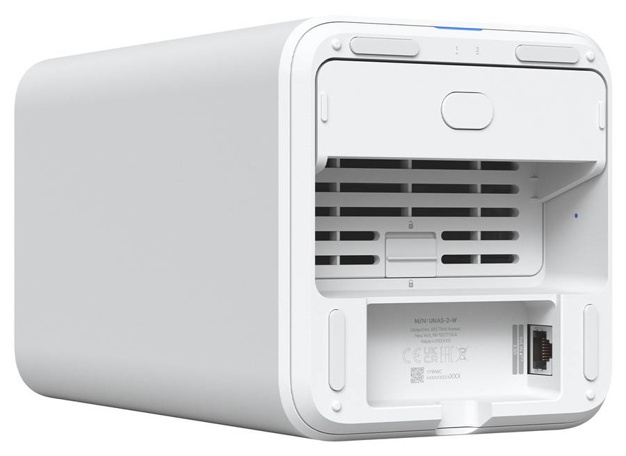 Ubiquiti UniFi White UNAS 2.5Gbps Ethernet 2x 3.5" HDD bays