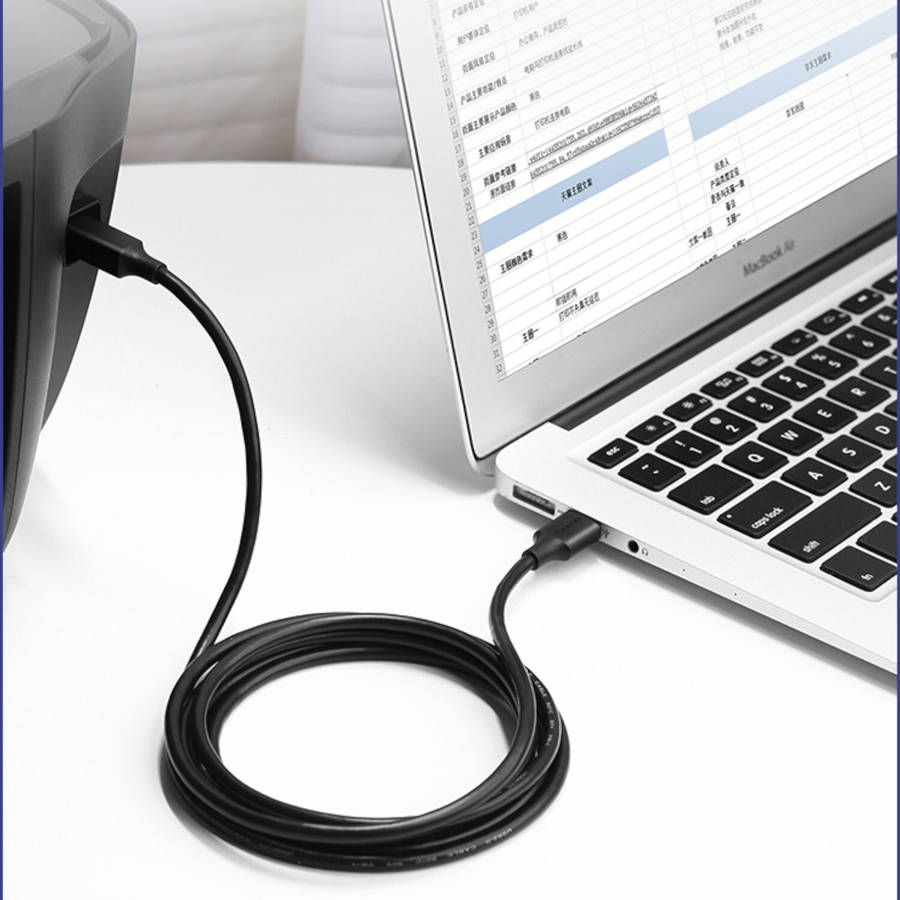 UGREEN US135 USB 2.0 to USB-B Printer Cable, 480Mbps - 2m