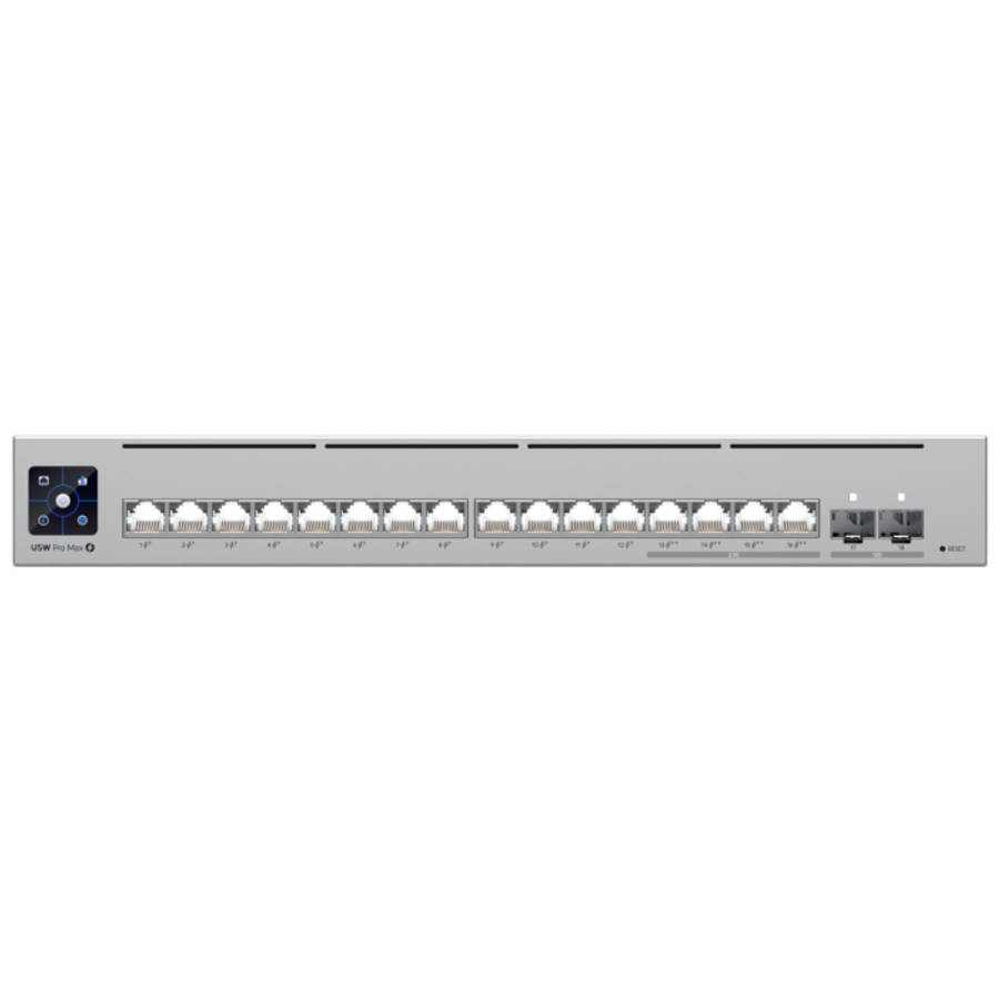 Ubiquiti UniFi Pro Max Switch 16 with 12 PoE 4x 2.5Gbps PoE++ 180W