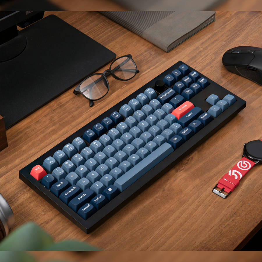 Keychron V3 Max QMK/VIA 80% Wireless Custom Mechanical Keyboard (Red Switch) ? Carbon Black