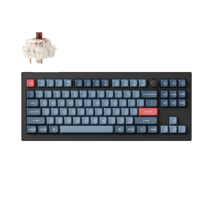 Keychron V3 Max QMK/VIA 80% Wireless Custom Mechanical Keyboard (Brown Switch)  Carbon Black