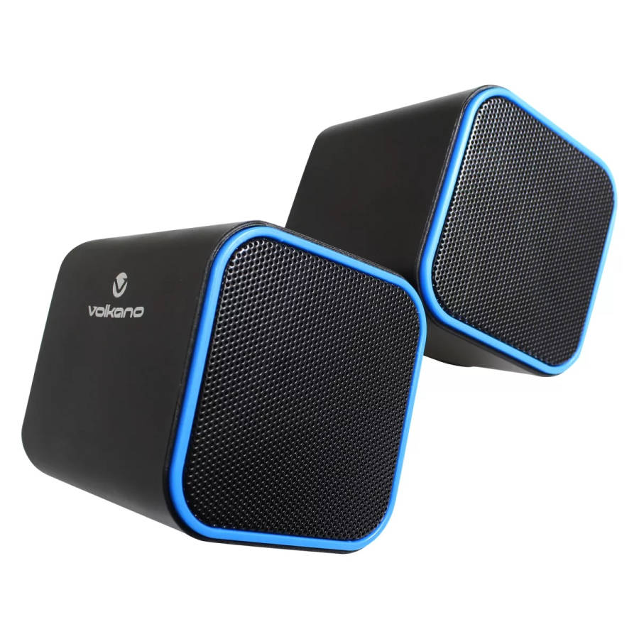 Volkano Diamond Series USB Powered Speakers Black and Blue