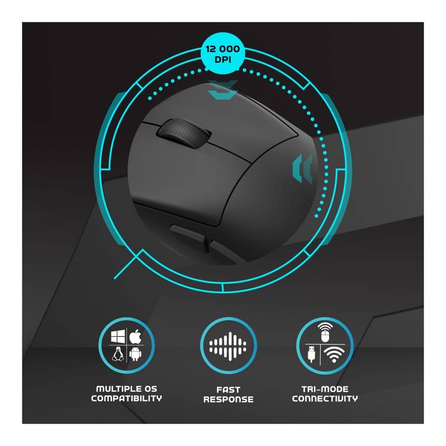 Volkano Arc SL Lightweight Wireless Gaming Mouse Black