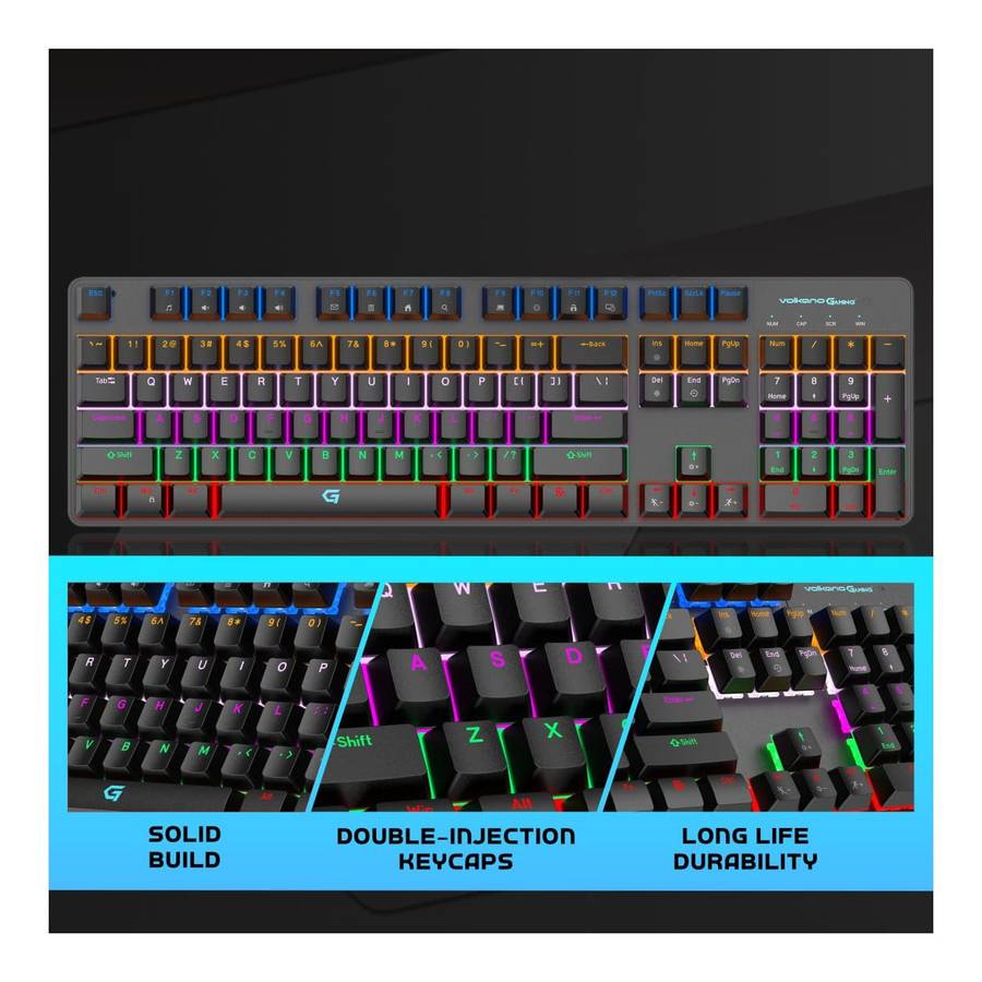 Volkano Gaming Phantom X1 RGB Wired Keyboard