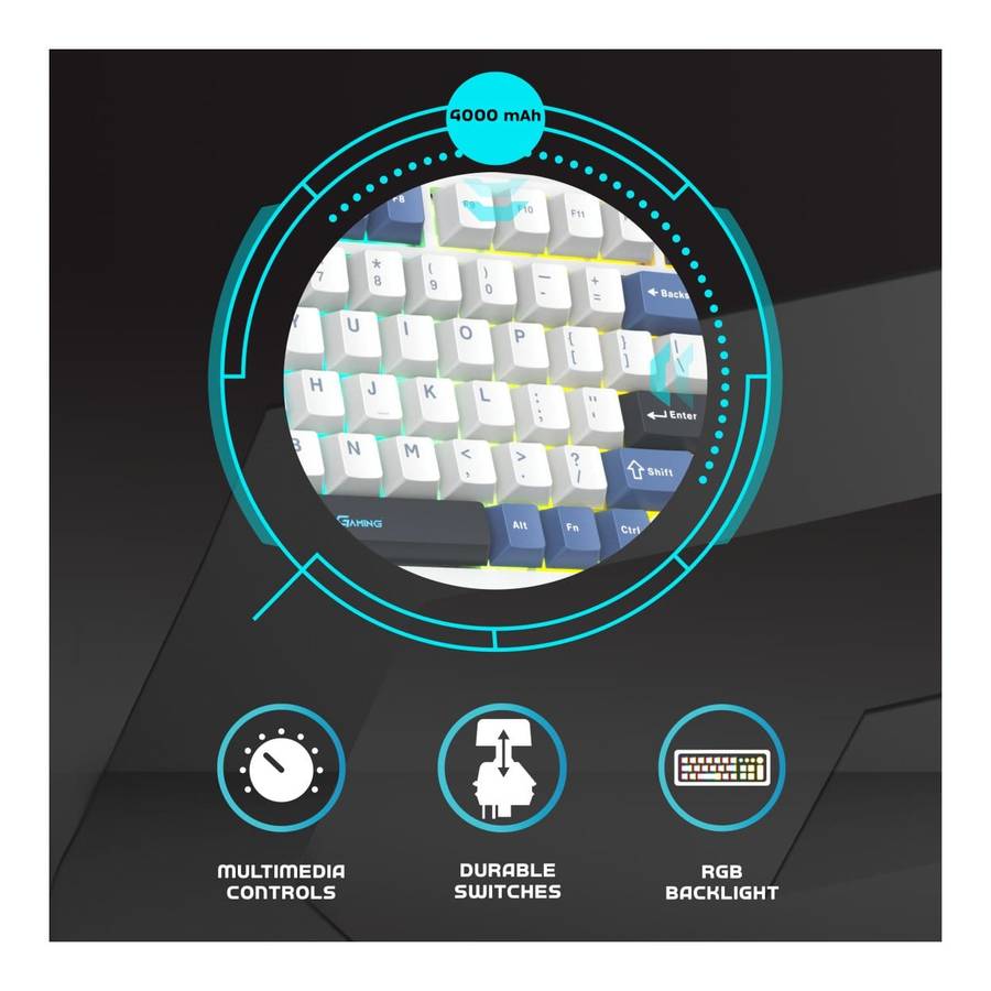 Volkano Phantom X2 TKL Tri-Mode Wireless Gaming Keyboard