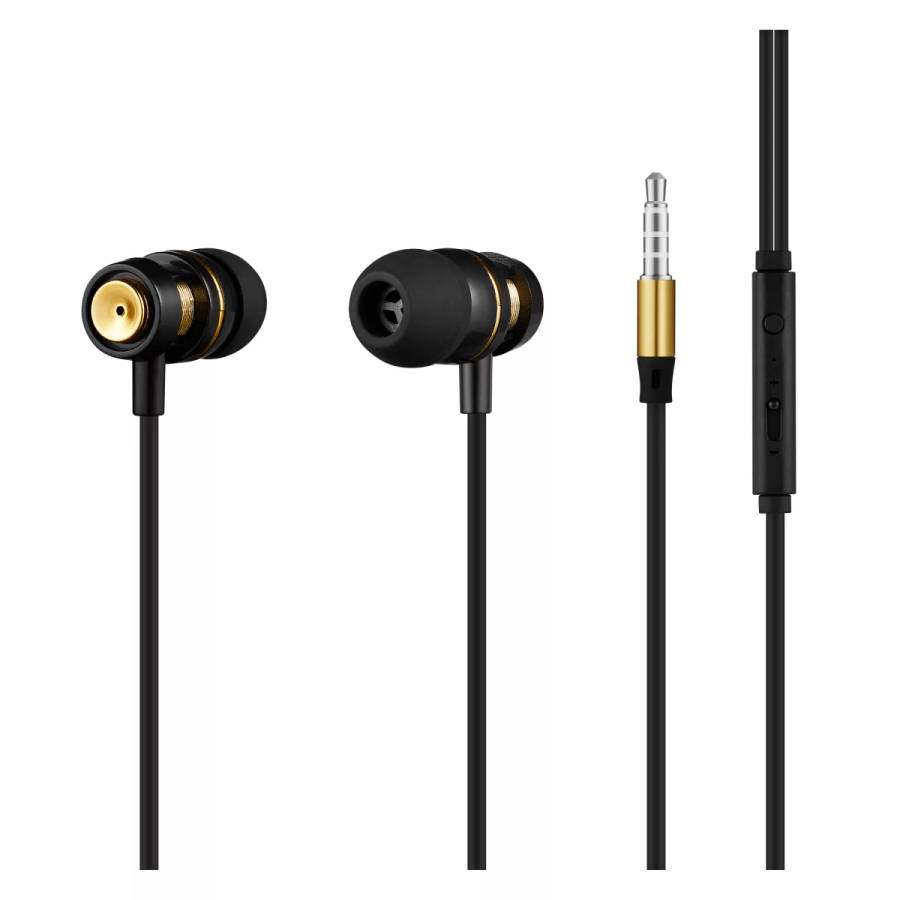 Volkano Alloy Series metal earphone - Gold