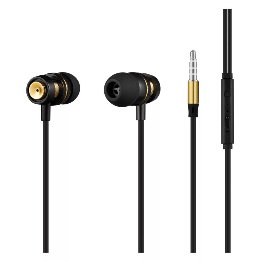 Volkano Alloy Series metal earphone - Gold