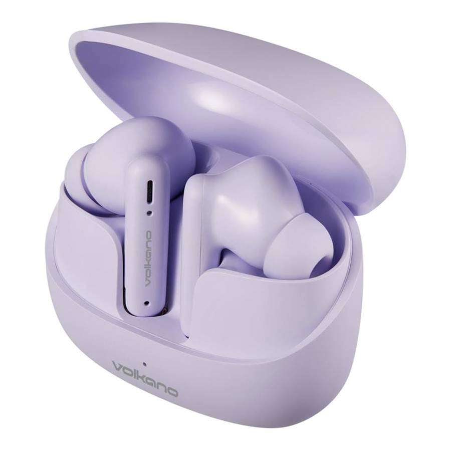 Volkano Jupiter Series TWS Earbuds with Charging Case Pastel Purple