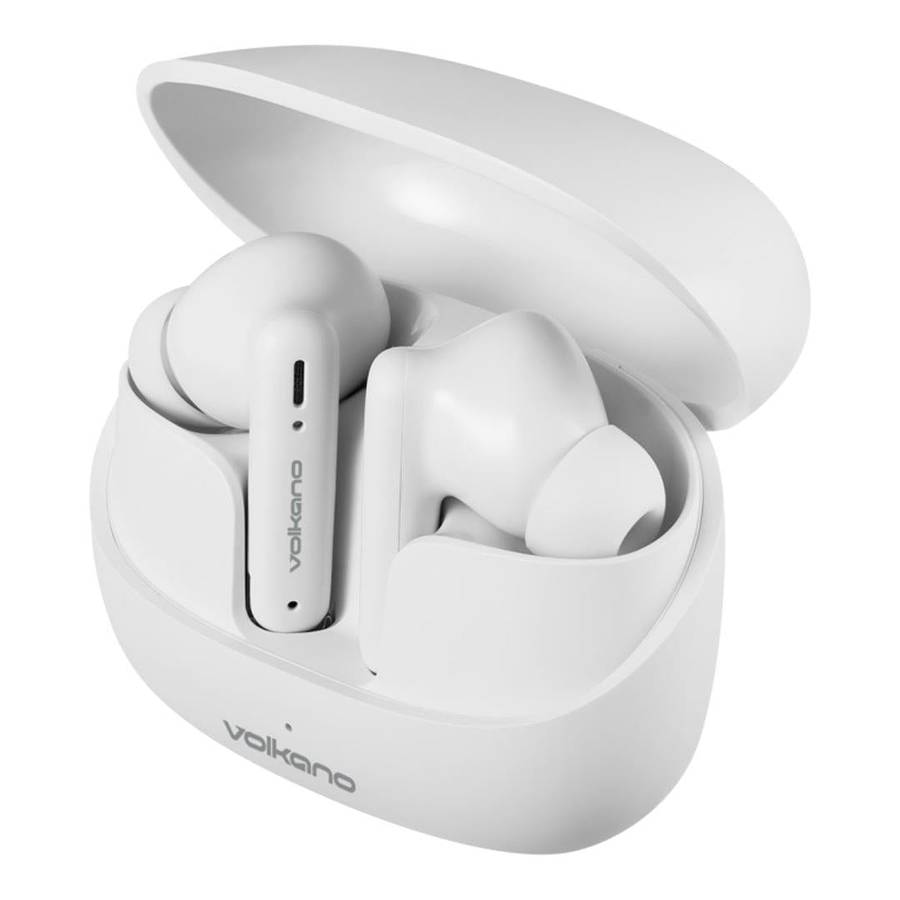 Volkano Jupiter Series TWS Earbuds with Charging Case White