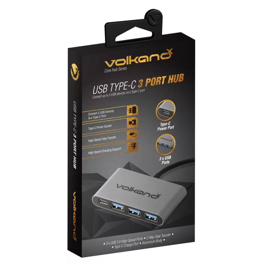 Volkano Core Hub Series 5-in-1 Type-C to USB 3.0 Hub