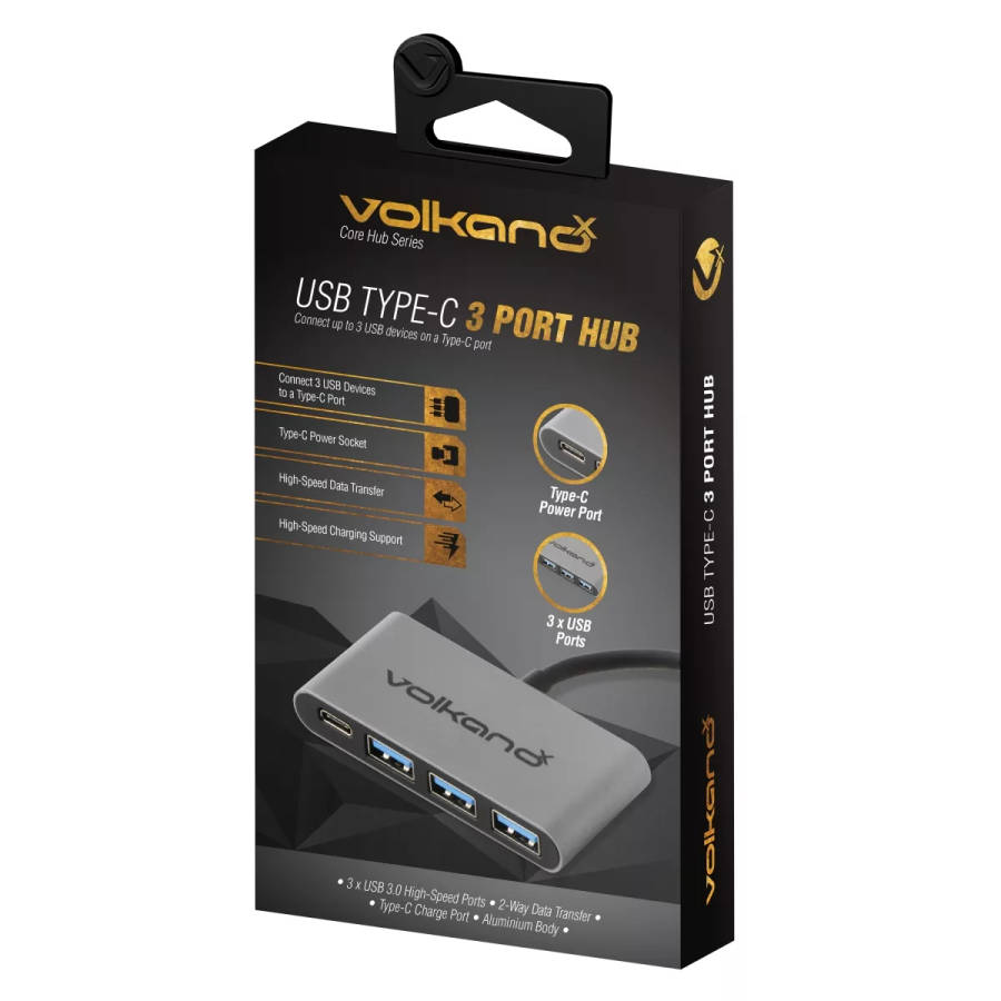 Volkano Core Hub Series 5-in-1 Type-C to USB 3.0 Hub