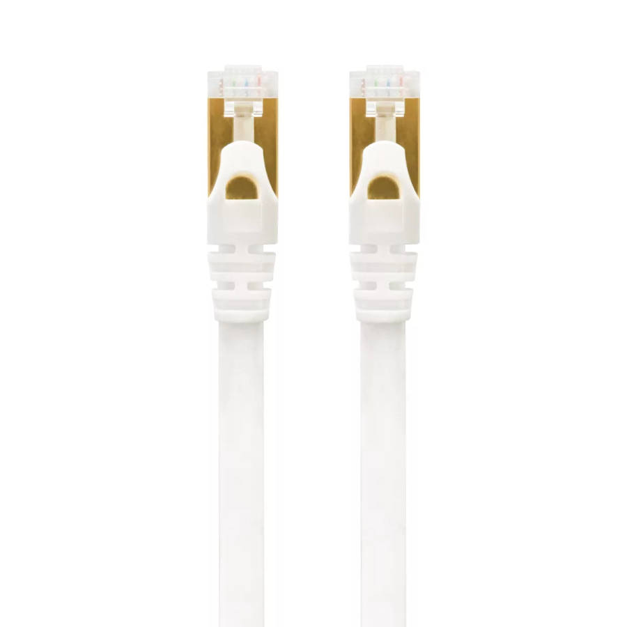 VolkanoX Giga Series 5m Cat 7 Ethernet Cable White with Gold Tips