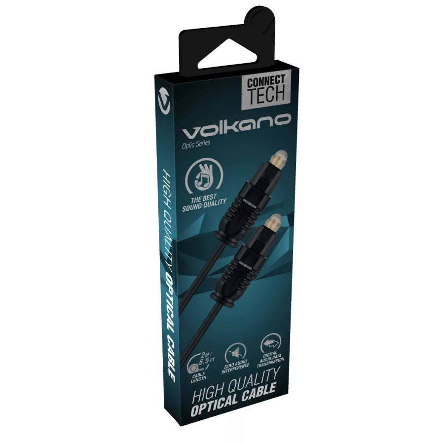Volkano Optic Series Optical Cable 2m Black