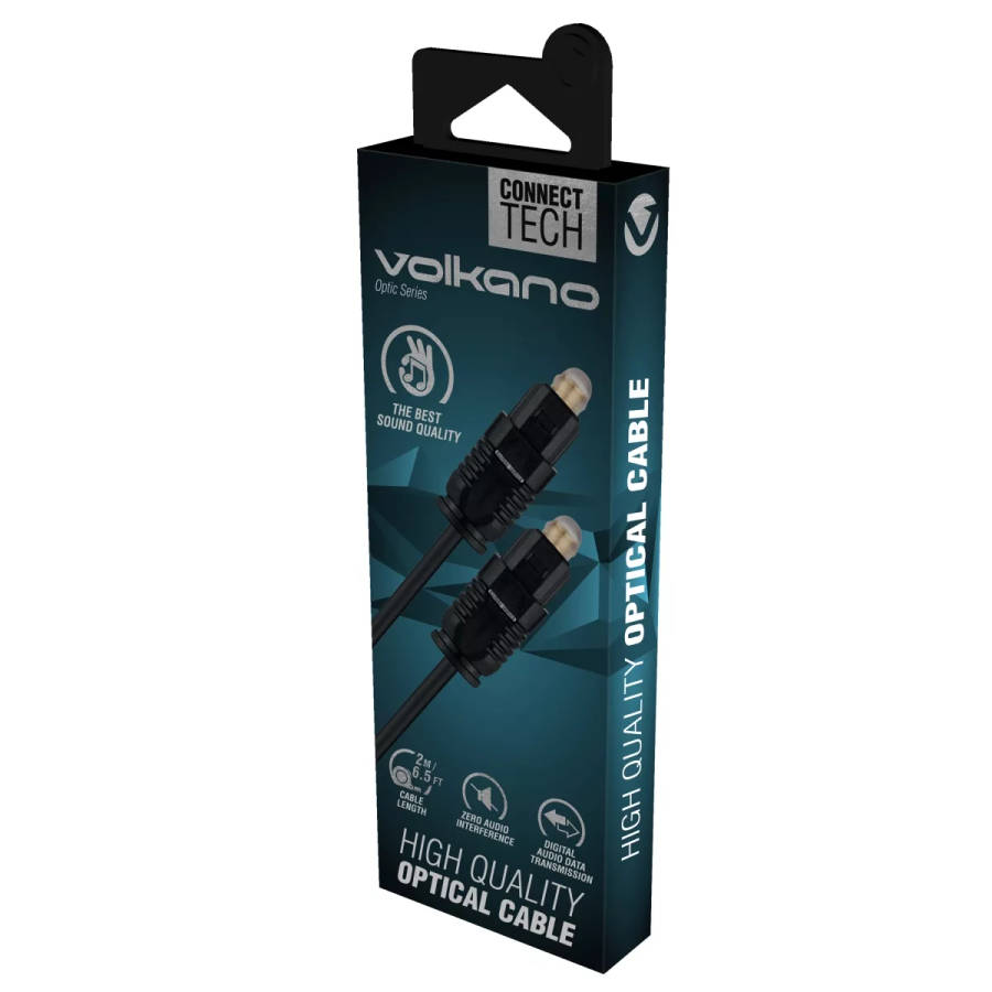 Volkano Optic Series Optical Cable 2m Black