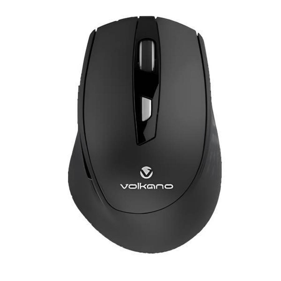Volkano Chrome Series 2.4GHz Wireless Ergonomic Mouse - Black