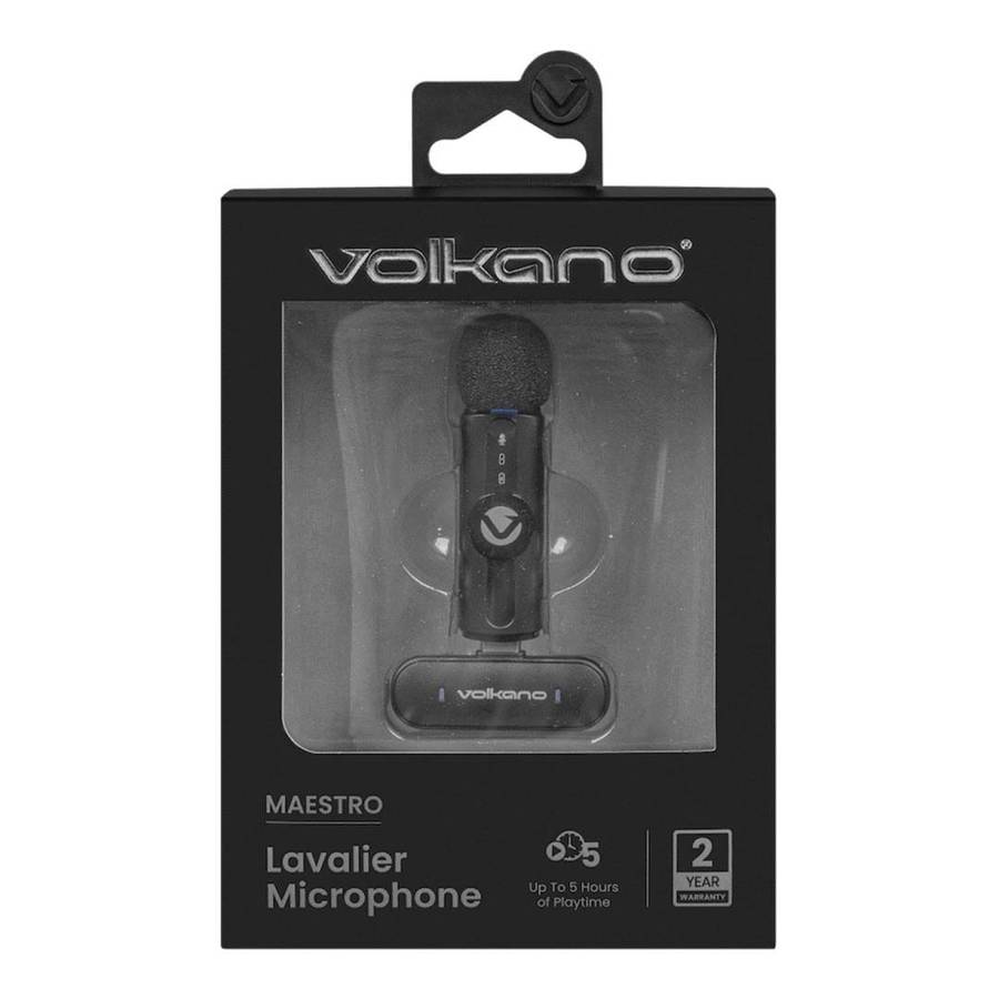 Volkano Maestro Series Lavalier Microphone Black