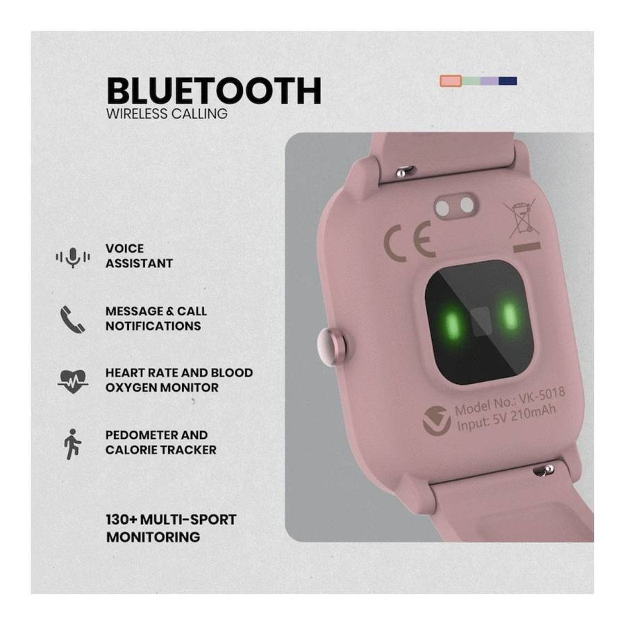 Volkano Vivo Series Kids Smart Watch Pastel Pink