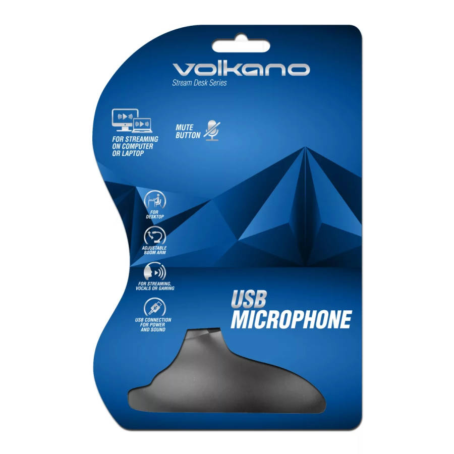 Volkano Stream Desk Series Streaming USB Microphone