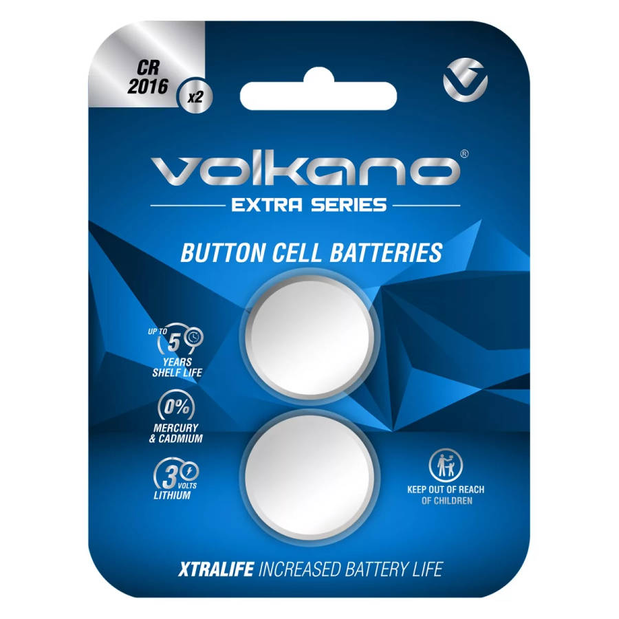 Volkano Extra Series CR2016 Batteries 2-pack