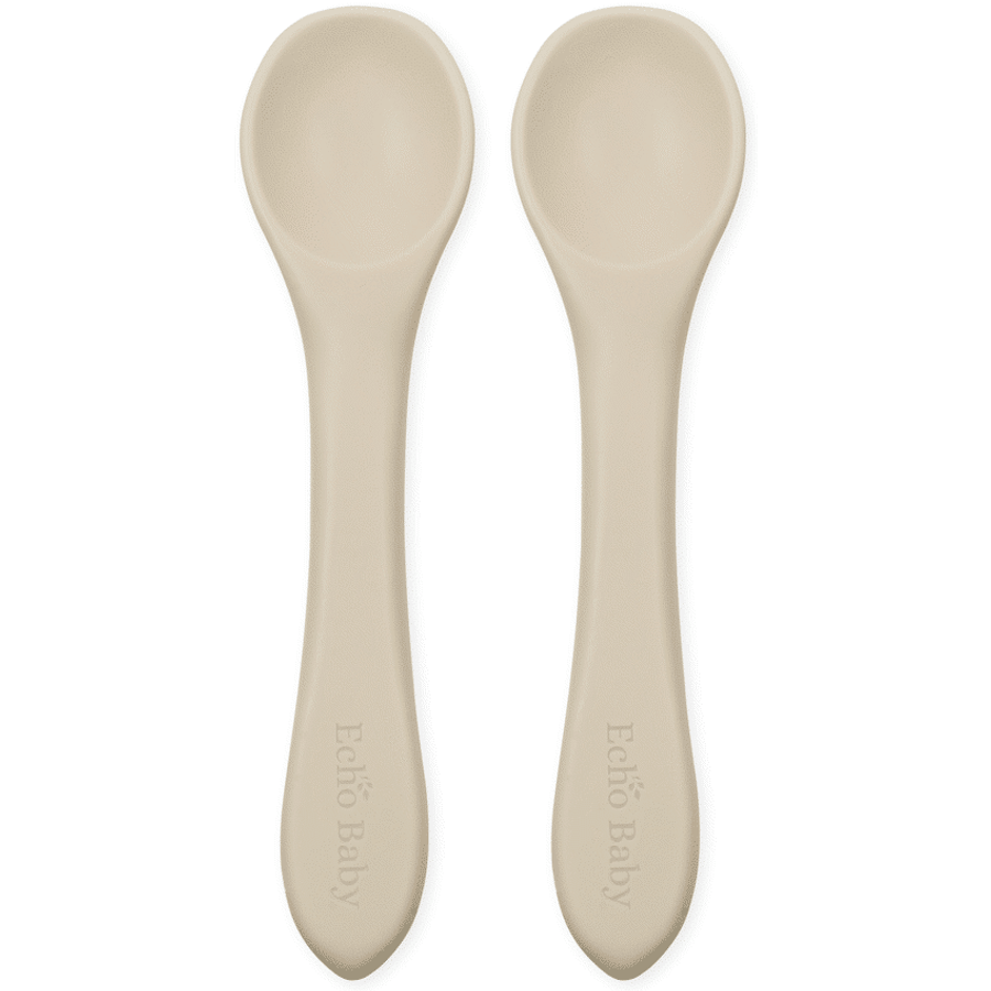 Silicone Feeding Spoons 2-Pack - Ivory