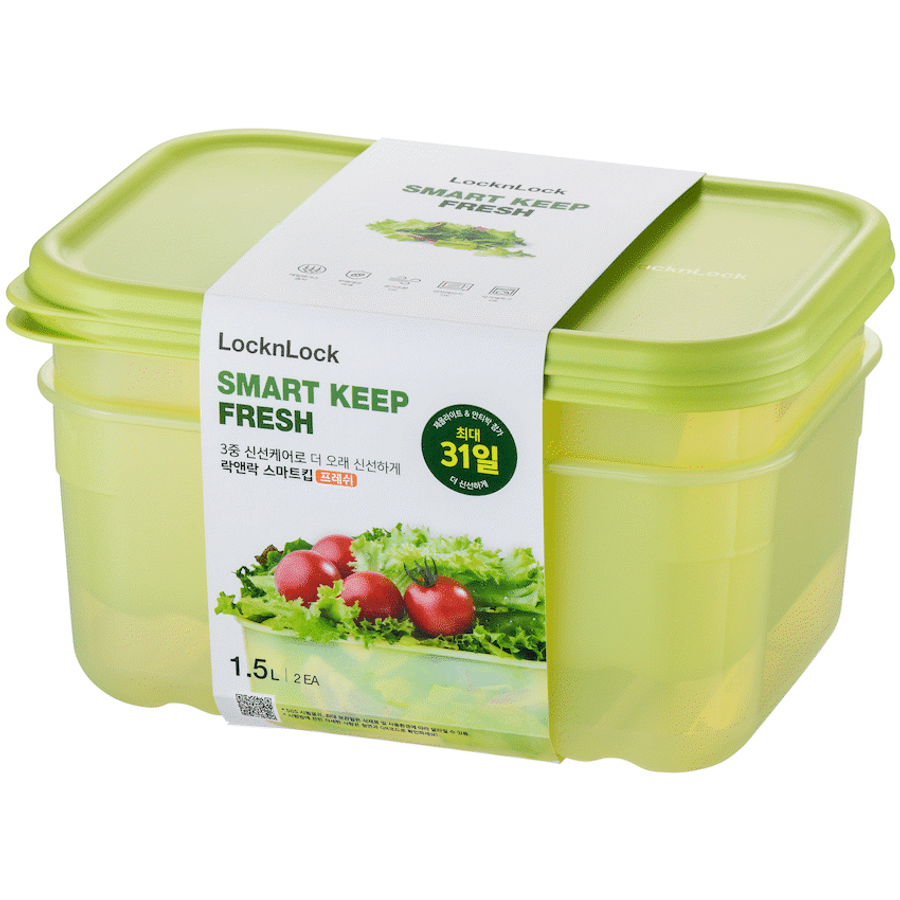 LocknLock Fresh Block rect 1.5lt 2pce