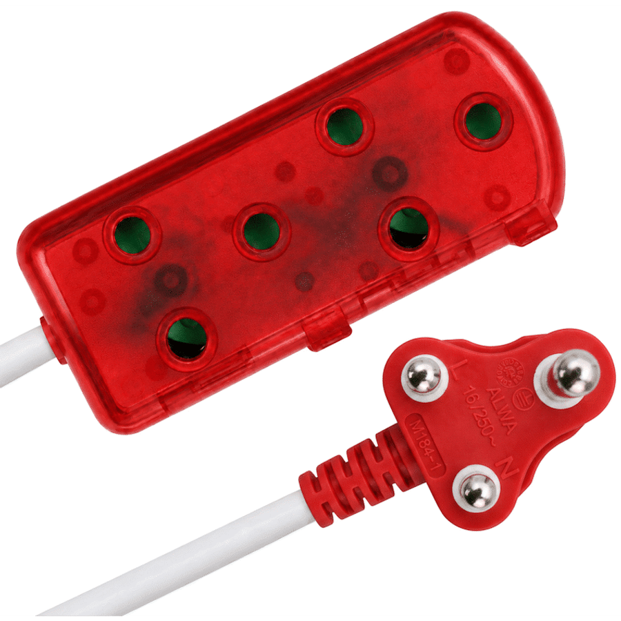 Ellies 2 Way Light Duty Coloured Extension Lead -3M