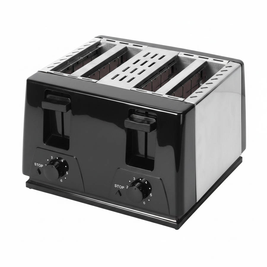 iStar-ST CS-3090 4-Slice Toaster 1300W | Stainless Steel | Removable Crumb Tray