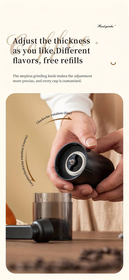 Hand Crank Coffee Grinder Adjustable Coffee Bean Mill Hand Crank Coffee Grinder Adjustable Coffee Be