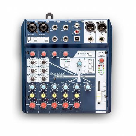 Soundcraft Notepad 8FX - 8 Channel Mixer w/ USB & Lexicon Effects