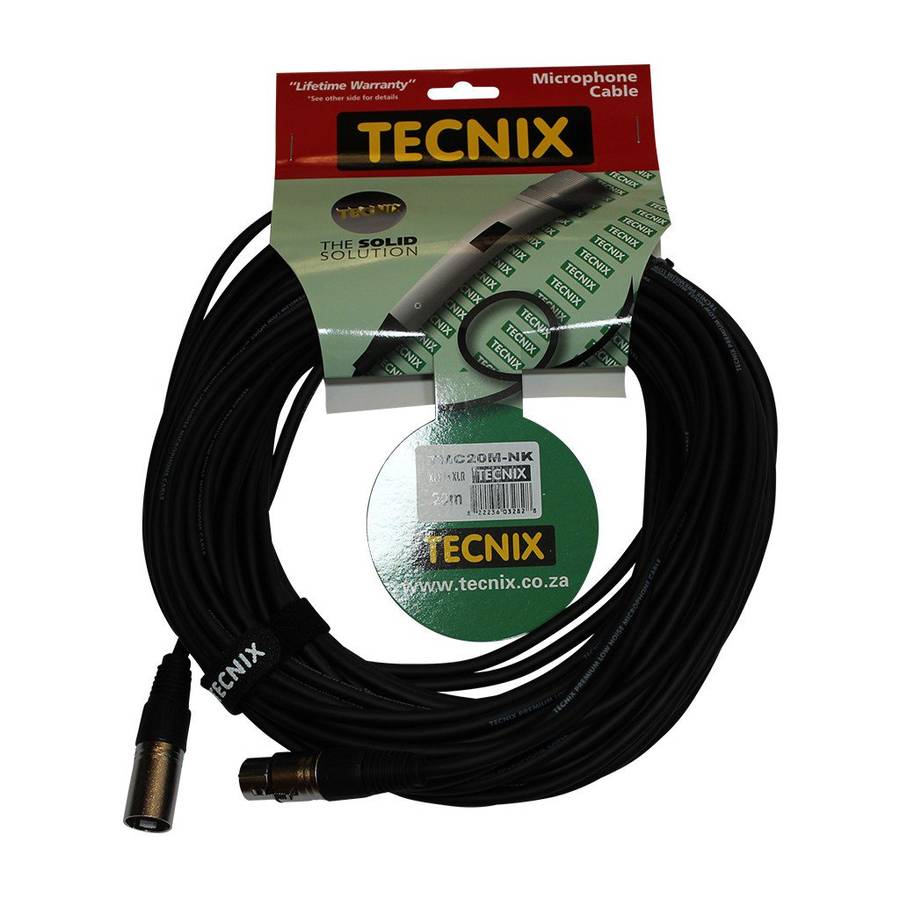 Tecnix 20M XLR to XLR Microphone Cable (TMC-20M)
