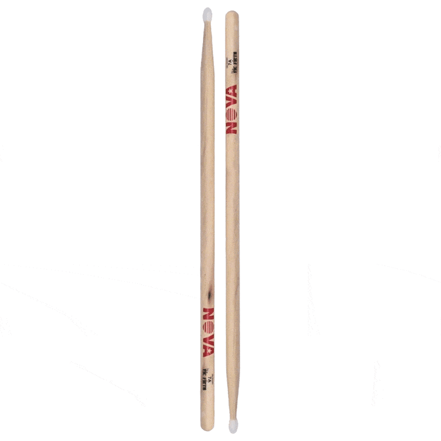 Vic Firth Nova 7A Drum Sticks - Nylon Tips (Pair)
