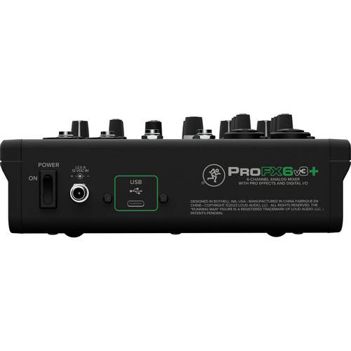 Mackie ProFX6 v3+ - 6-Channel Analog Mixer  w/ Built-In FX/ USB Recording/ Bluetooth