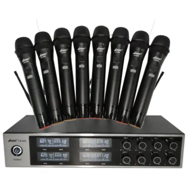 LANE LR-638 - 8 Piece Wireless Microphone System