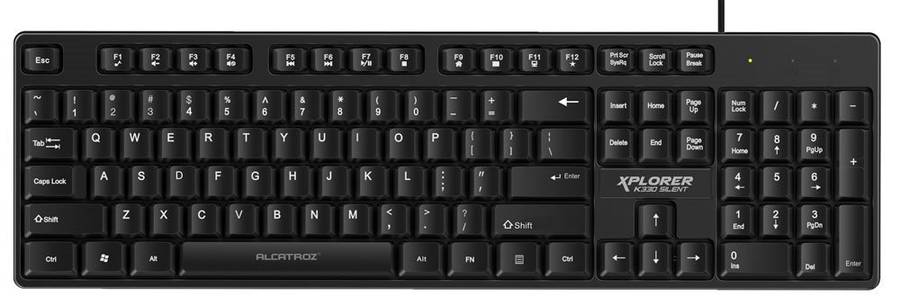 Alcatroz Xplorer K330 Silent USB Wired Keyboard