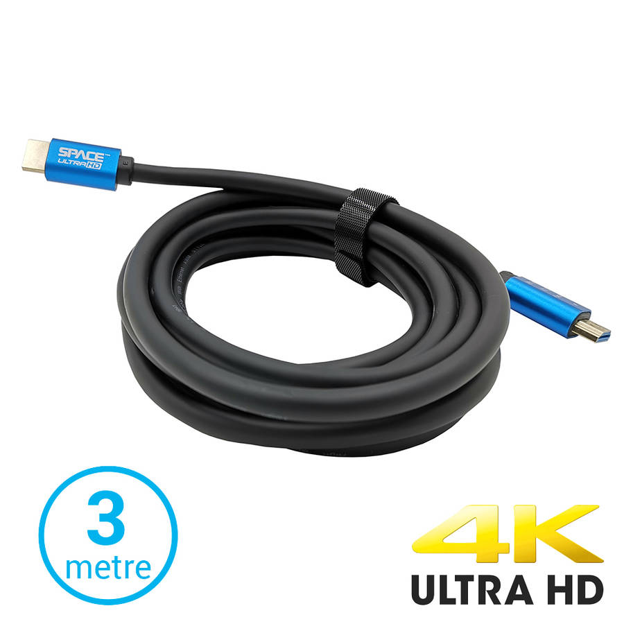 Space TV 3M True 4K High Speed Premium Quality HDMI Cable with Ethernet