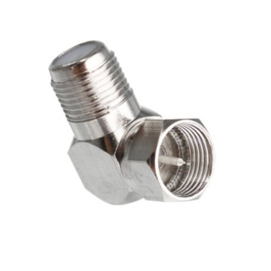 Space TV 90 Degree Right Angle F-Male Adaptor Connector- 20 Pack