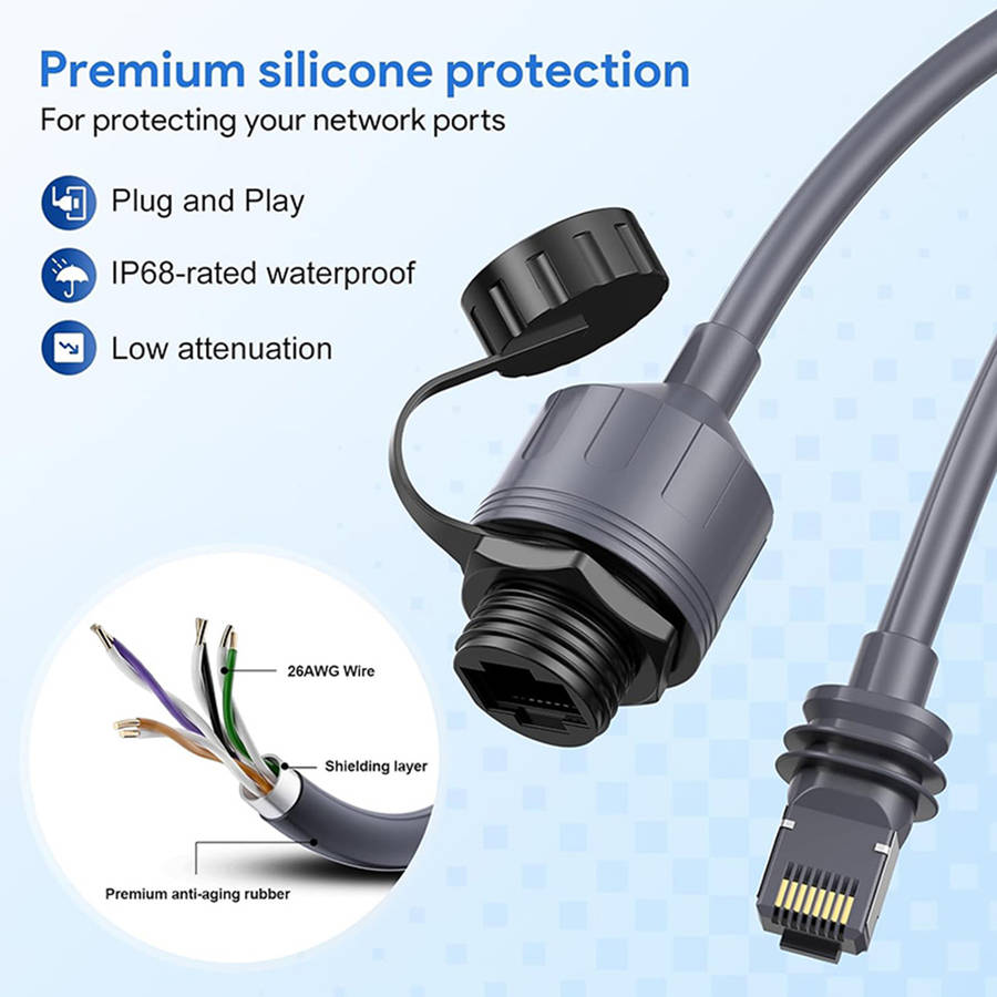 Space Television Starlink GEN3 RJ45-V3A Weatherproof Extension Cable 0,5m