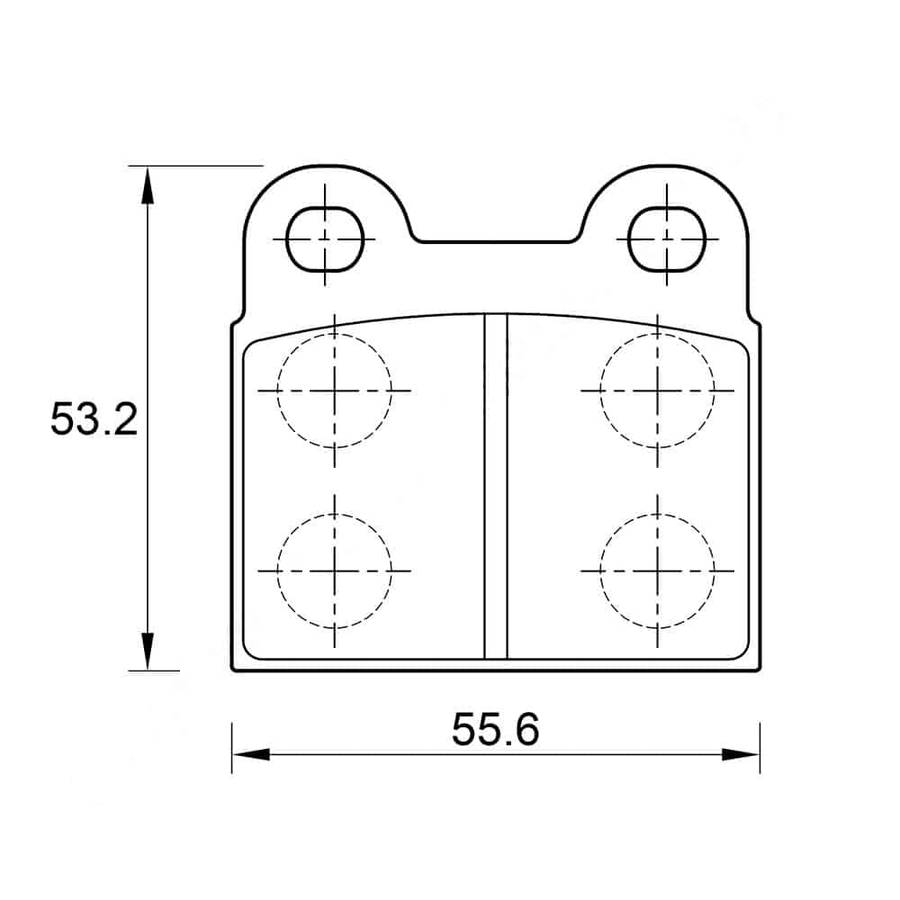 KBC Brake Pads (front) for Alfa Giulia, BMW, Opel Kadett, Porche